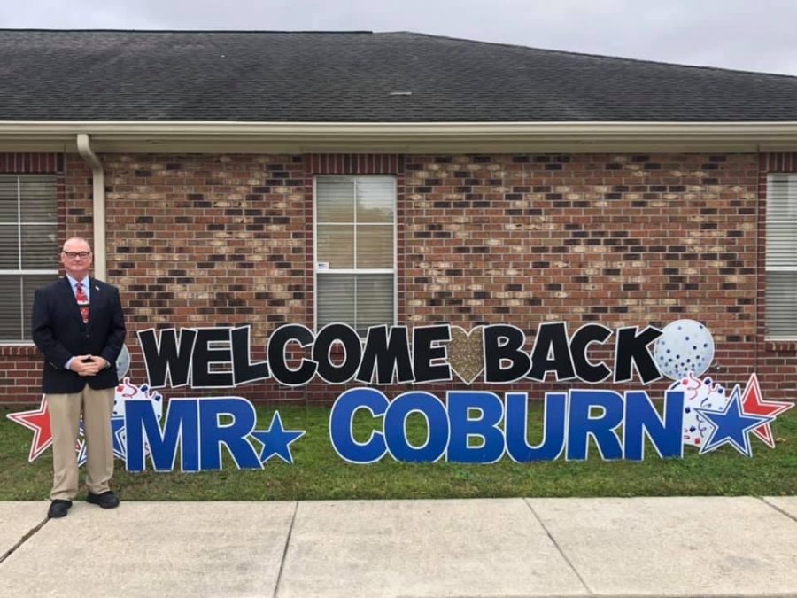 Principal Mike Coburn returned to campus on Monday, Dec. 14.