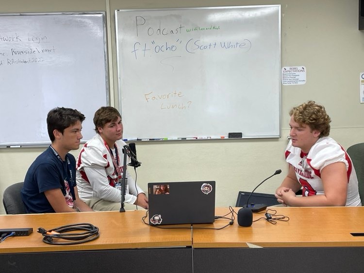 Hosts Lee Meyers and Noah Trepagnier talk to Rebels tight end, No. 8, Scott White.