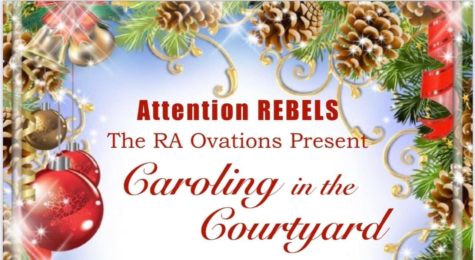 Caroling in the Courtyard will be held Thursday, Dec.  8 from 5:30-8.