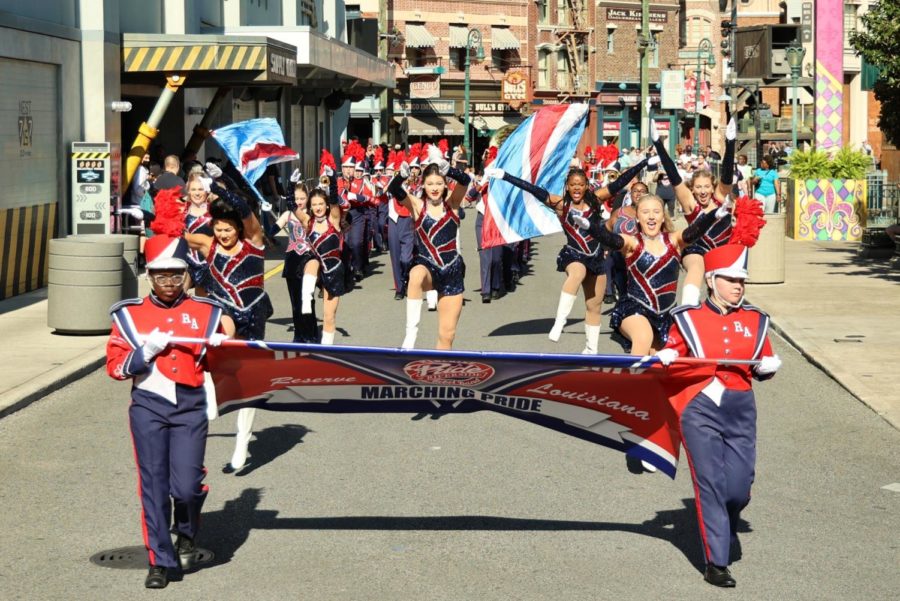 The Marching Pride of Riverside marched through the streets of Universal Studios in Orlando, Fla. on March 23. 