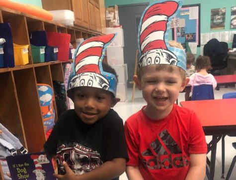 A couple of Dr. Seuss fans during Read Across America Week. 