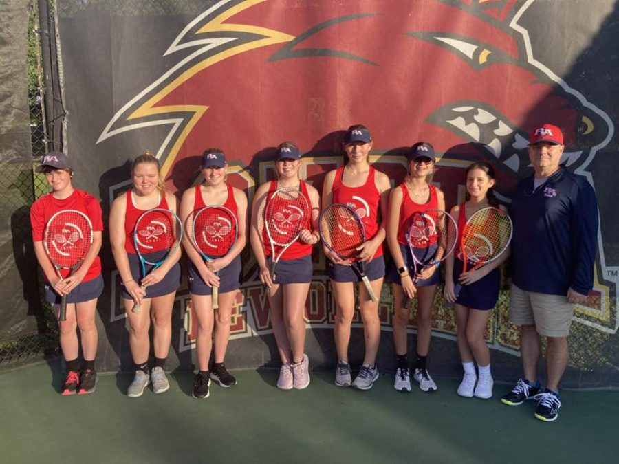 The+Riverside+Academy+tennis+team+competed+at+the+regional+tournament+on+April+17.