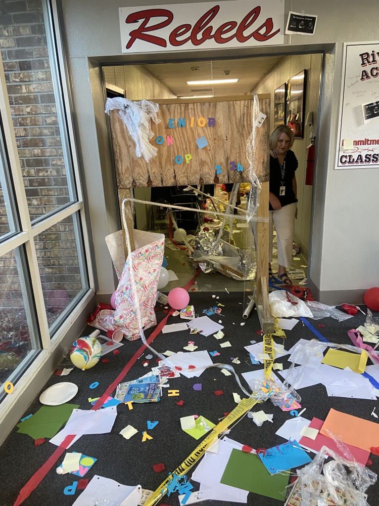 The Class of 2024 had a surprise waiting for Riverside Academy students and staff Friday morning. 