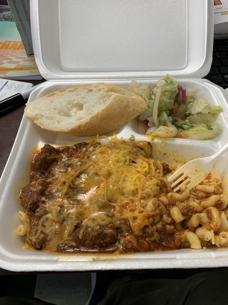 Riverside Academys infamous Chili Mac was created by the late Mrs. Stella Roussel. 