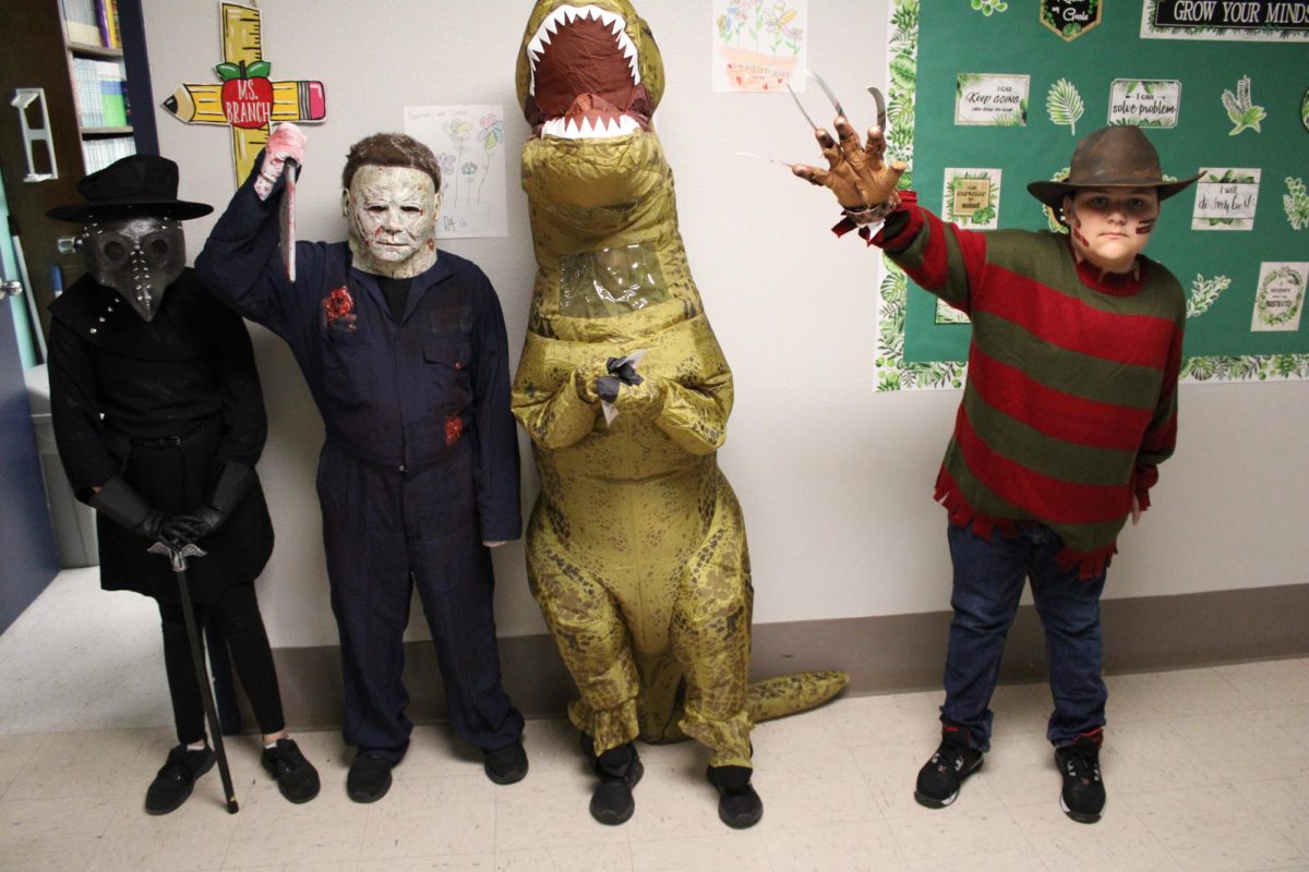 Elementary students were dressed up for Fall Festival. 
