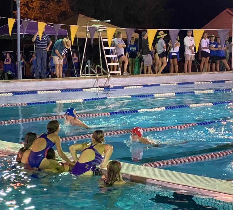 Riverside swimmers watch the action at a recent meet.