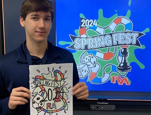 Riverside junior arts student Ryan Poche created the winning design for this years Spring Fest T-shirts. 