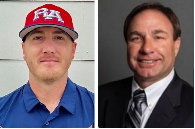Jade Falgoust, left, is the new head baseball coach at Riverside Academy. Thomas Hymel, right, is the new head softball coach. 