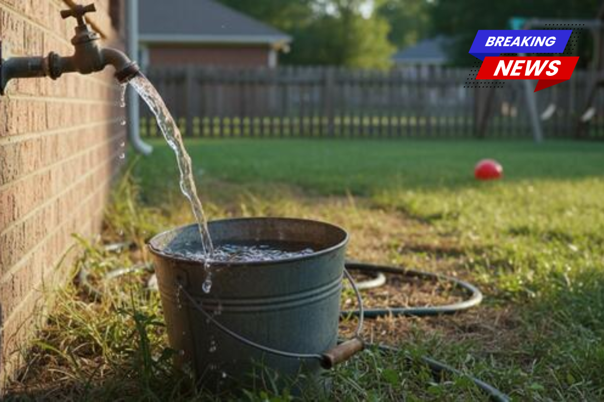 When I turned on my backyard spigot to fill the kiddie pool, the water turned a brilliant, chalky blue for ten seconds before clearing
