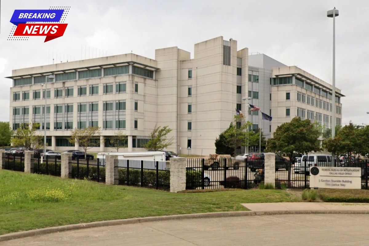 A Texas man was detained and charged with hurling a bucket of potential human remains in the direction of an FBI field office
