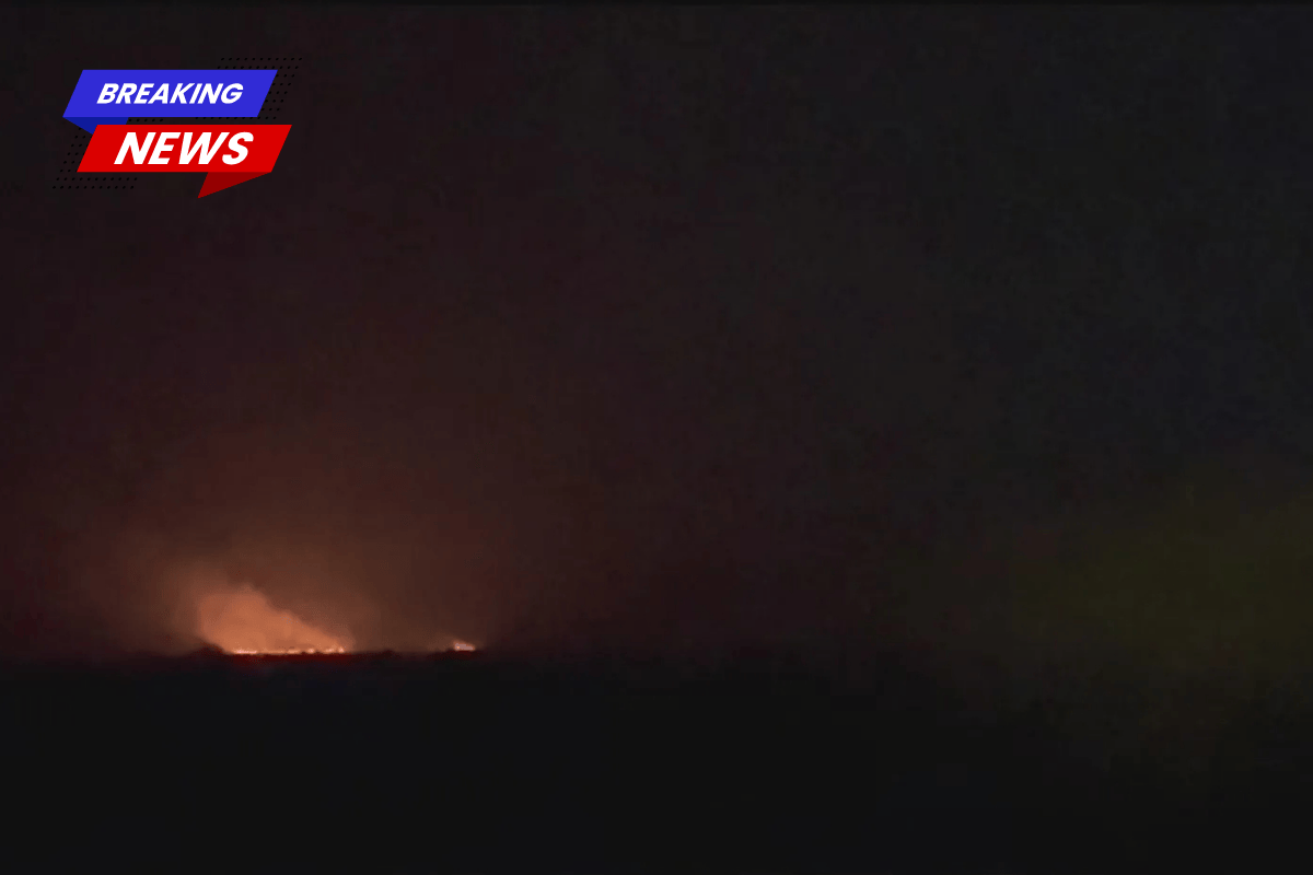 A marsh fire is still burning in St. John Parish