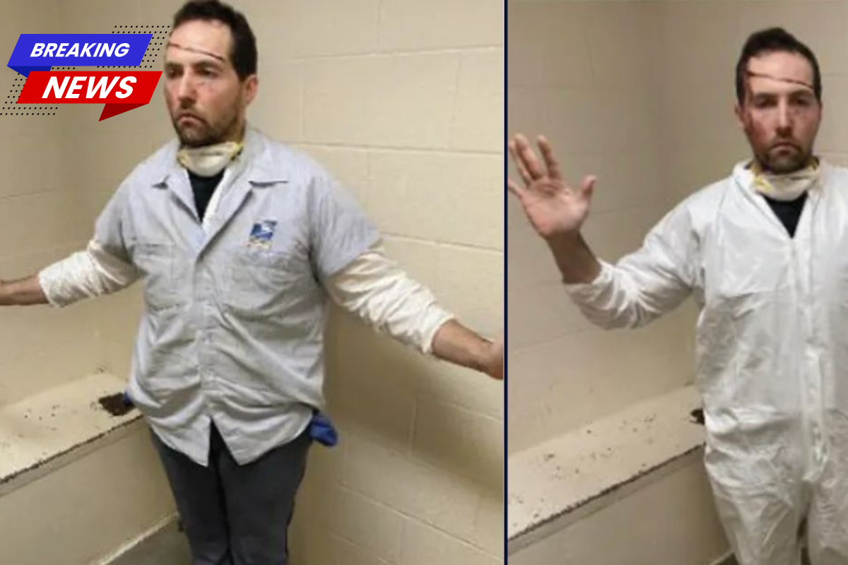 Homeowner attacked by bogus postal worker wearing full Tyvek suit underneath uniform, handed victim a piece of mail before jumping him and his wife, who was strangled. Cops