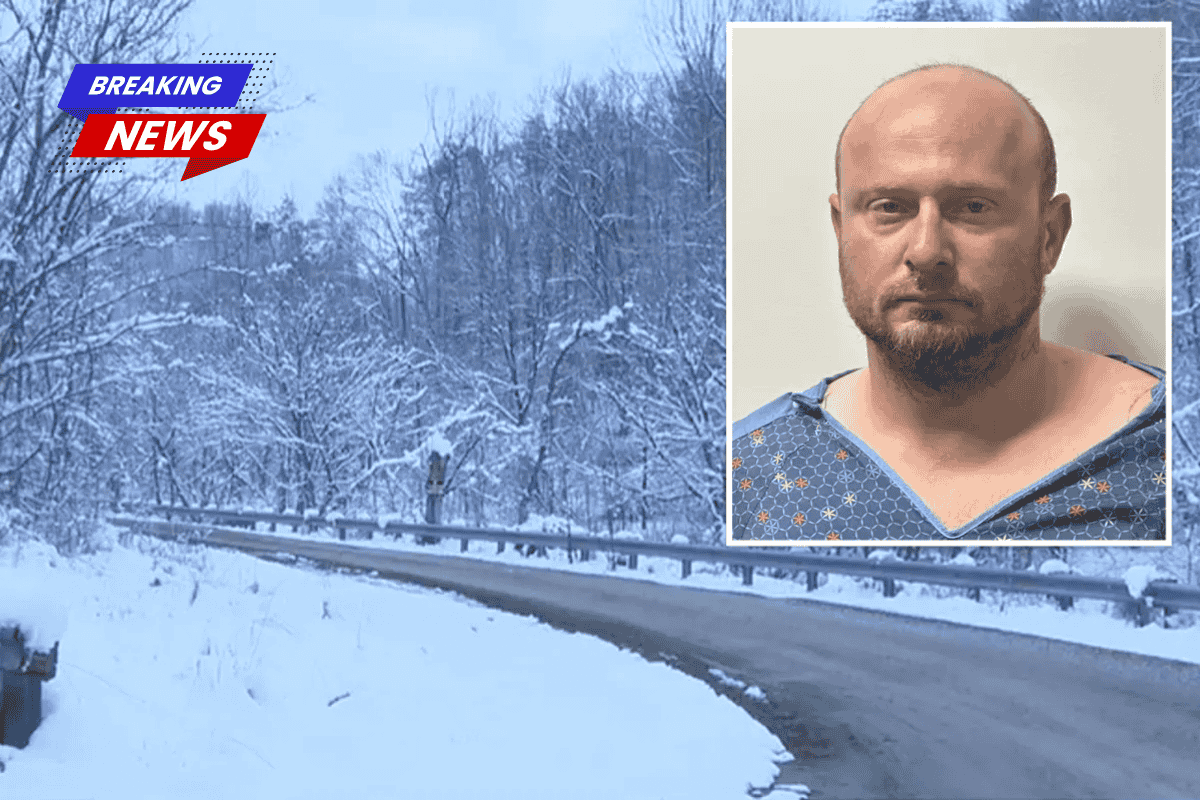Deranged West Virginia man accused of shooting father in the face with crossbow recorded after snowy manhunt
