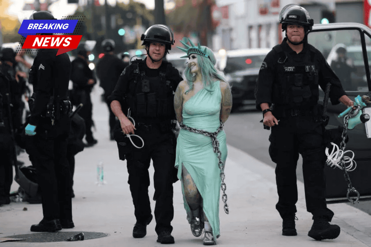 Dozens have been charged after authorities fire tear gas on 'No Kings' protesters