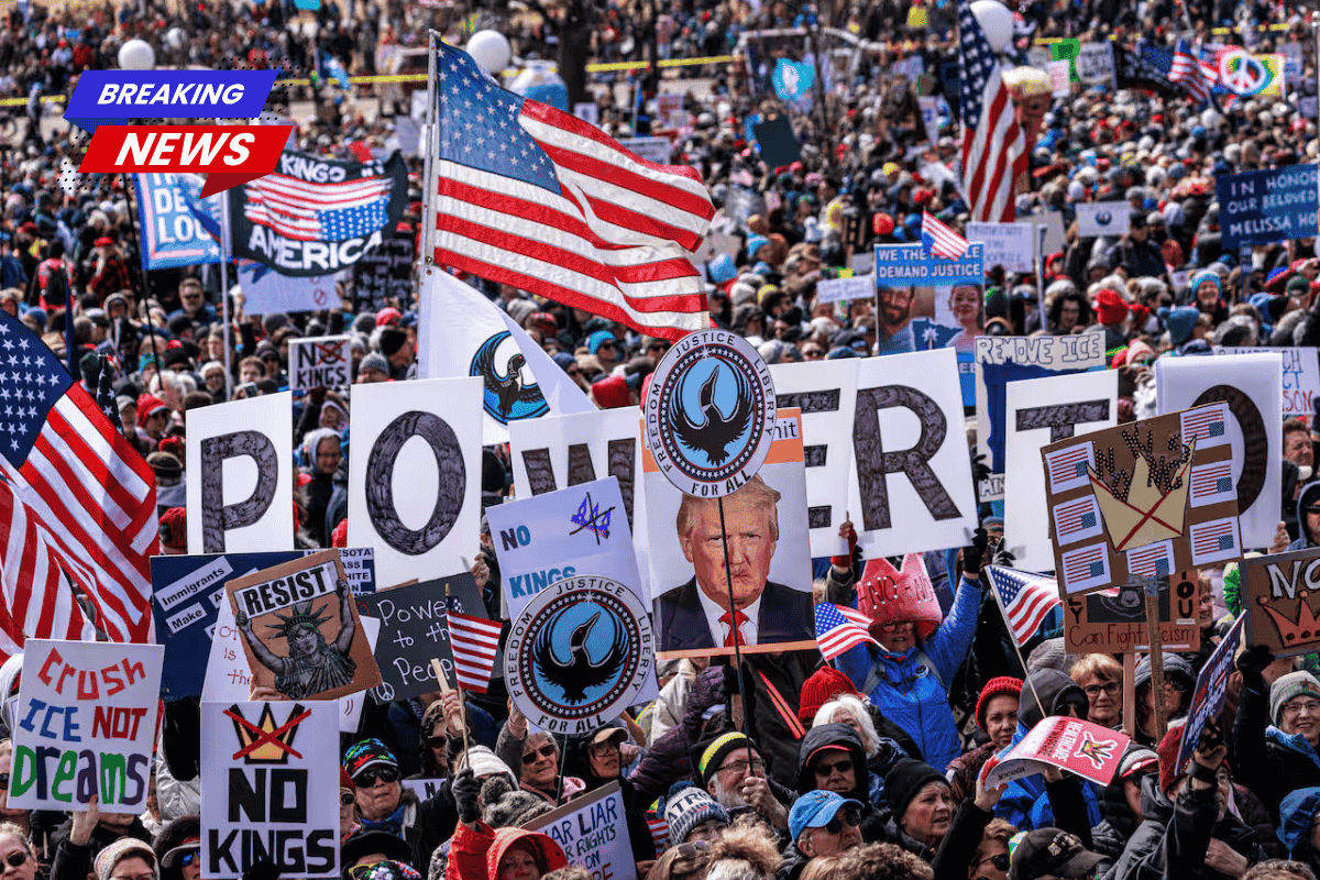 No Kings' protests attract large crowds in cities and towns across America