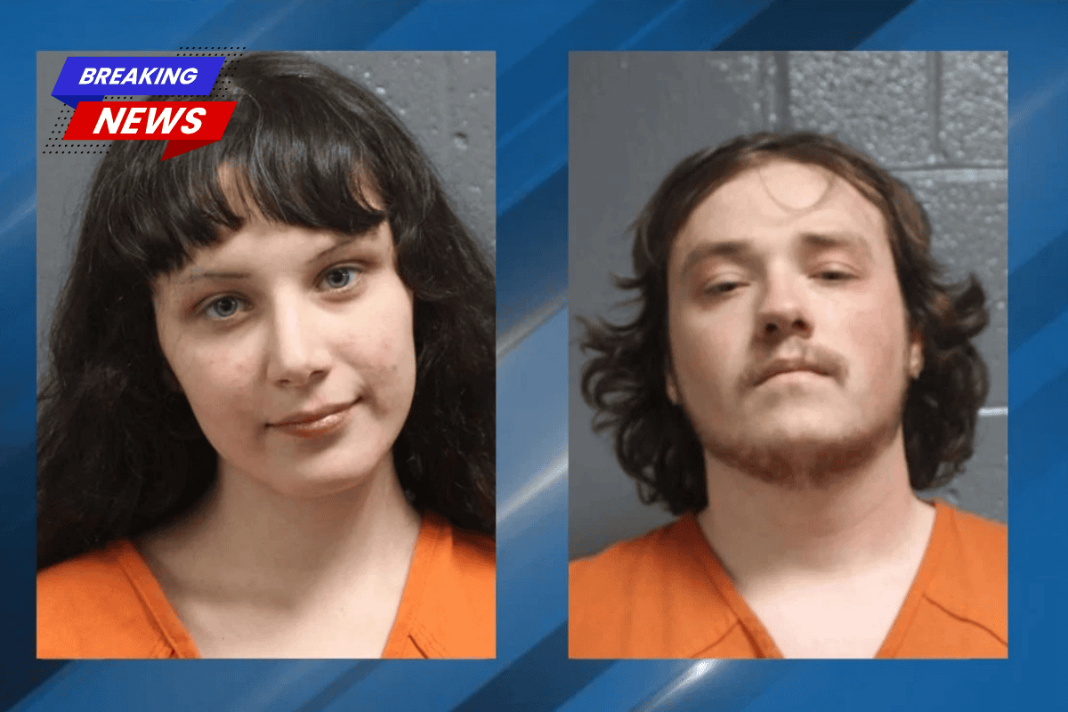 Police have arrested a couple after their toddlers were discovered outside in extreme cold wearing only pyjamas and nappies