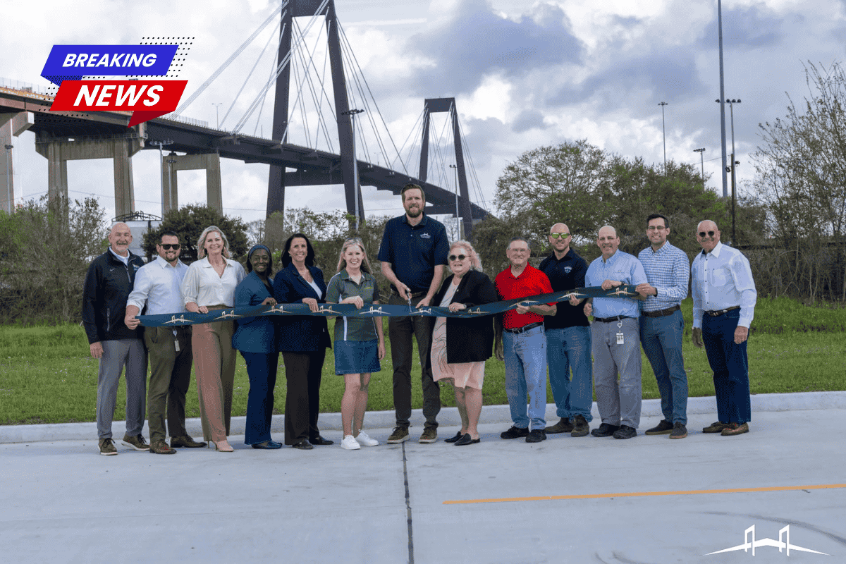 St. Charles Parish officials mark the completion of the $1.5 million roadway extension in Luling