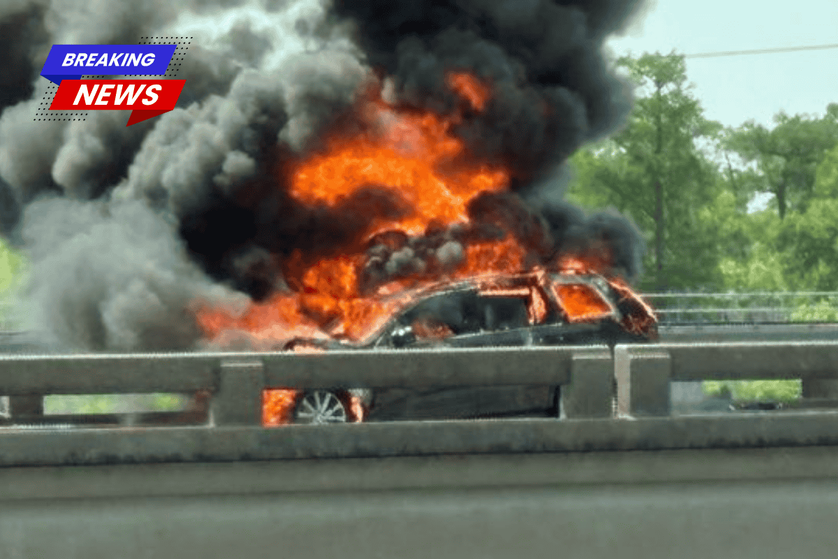 The eastbound lanes of the Bonnet Carre Spillway were closed due to a car fire