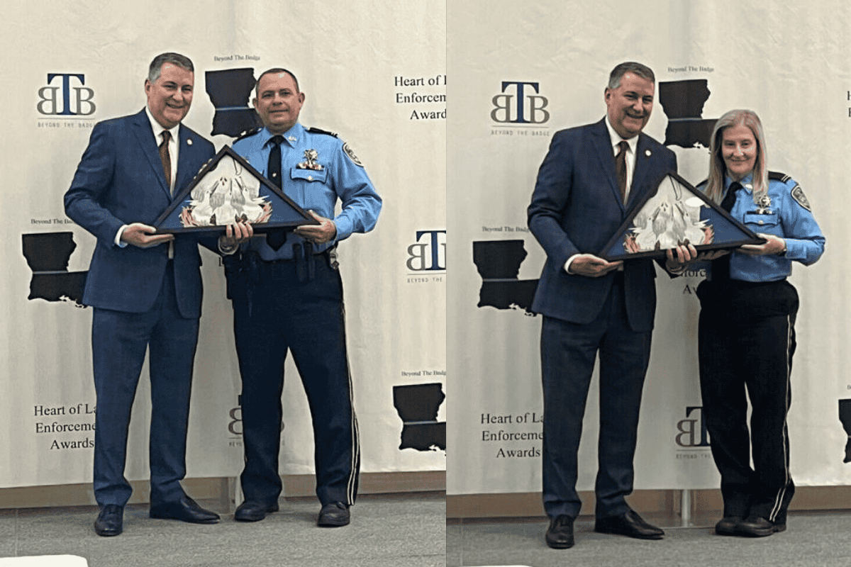 Two LPSO members receive Heart of Law Enforcement awards