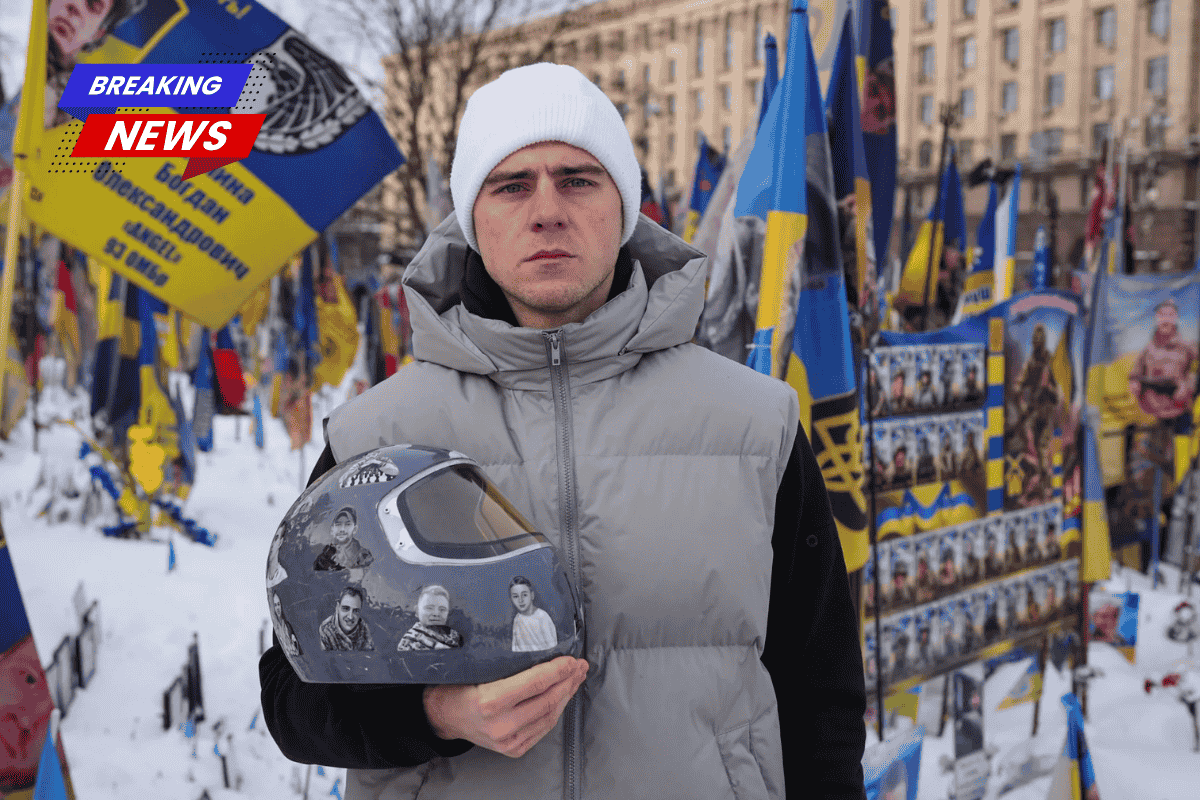 Ukrainian skeleton racer Vladyslav Heraskevych, removed from the Olympics, speaks at the United Nations
