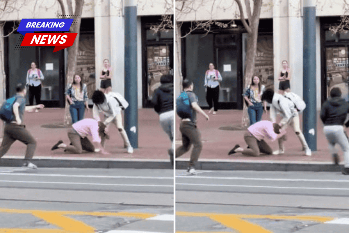 Wild San Francisco street battle shows young punks randomly bashing a man in broad daylight