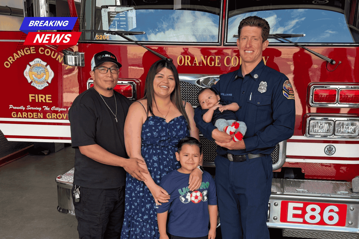 California mother gives birth on the side of a busy road after she went into labour while taking a shower
