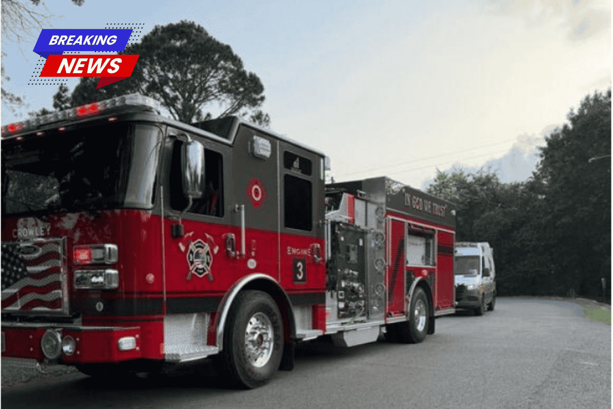 Crowley home caught fire Saturday evening; fortunately, no one was inside when it broke out