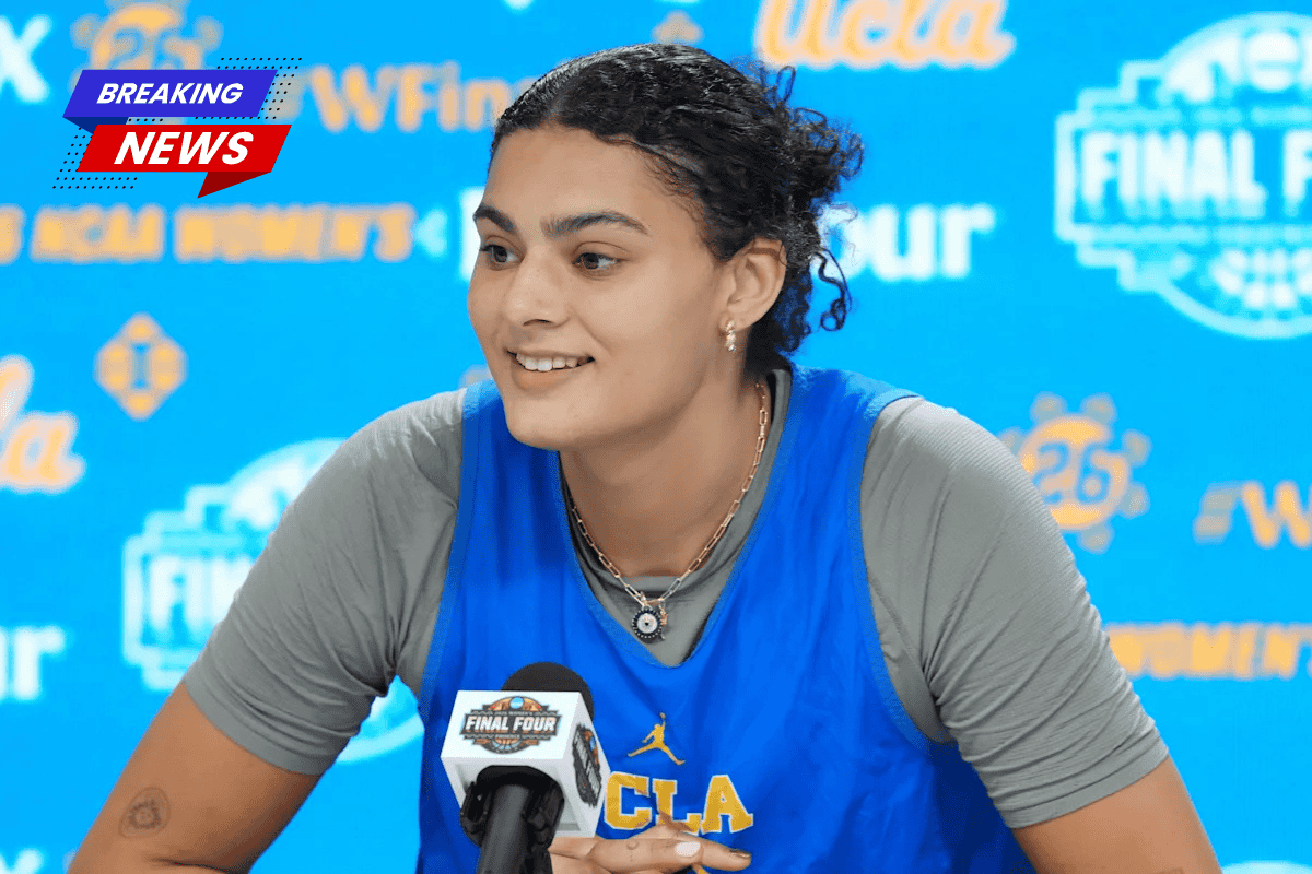 Lauren Betts went viral after recognising a high school classmate at UCLA's Final Four Media Day