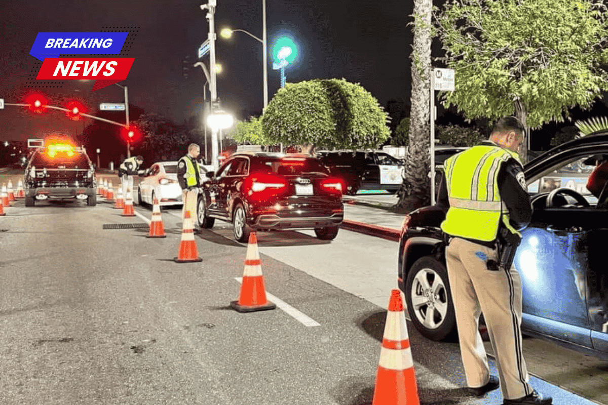 On Friday night, a sobriety checkpoint was set up at this Westside intersection