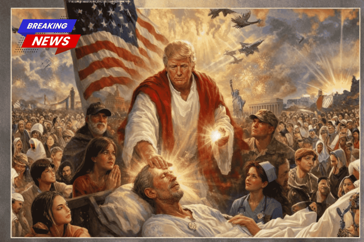 President Trump removes post with image of himself as Jesus after backlash