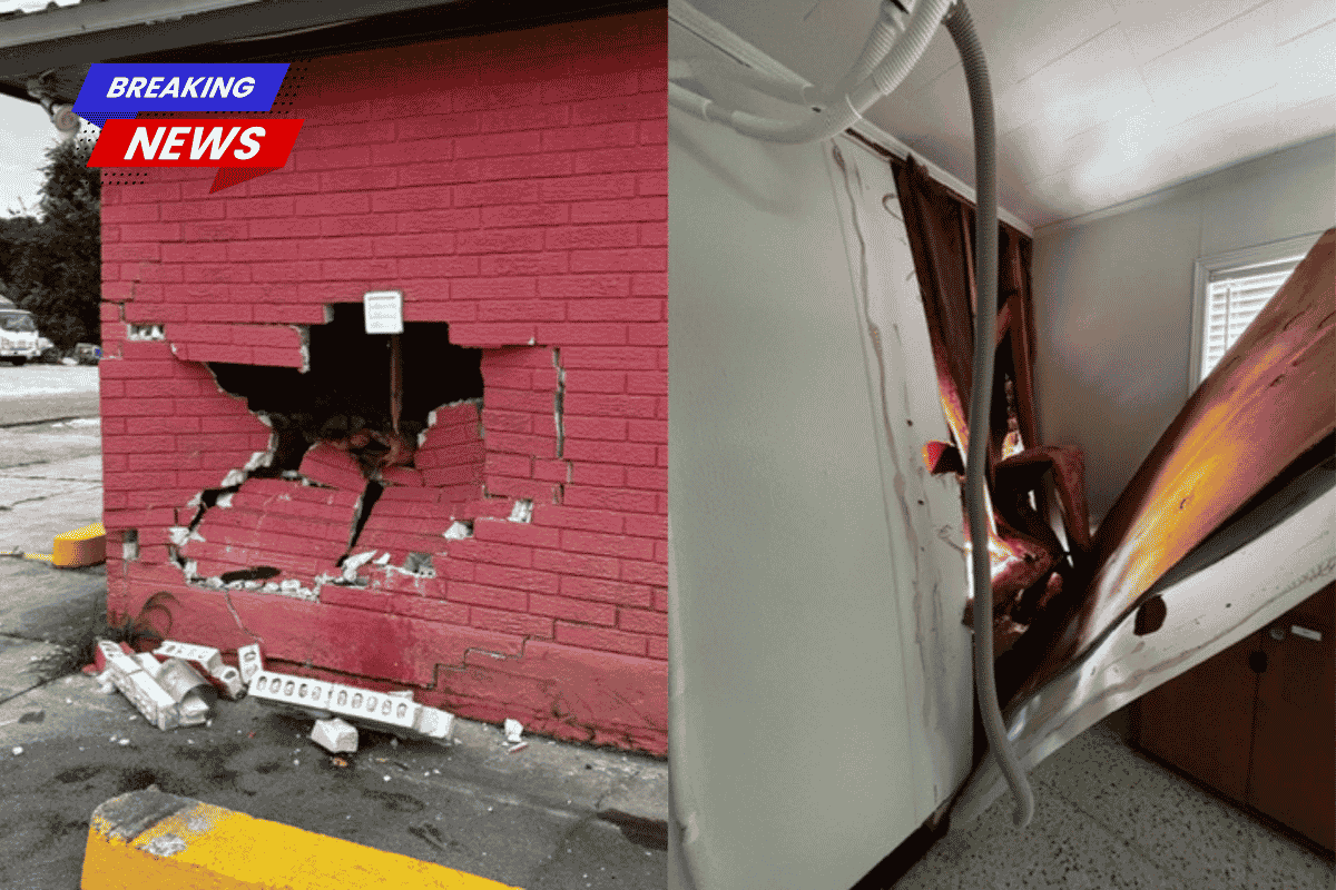 A vehicle struck the Lafayette Spay Clinic, causing damage
