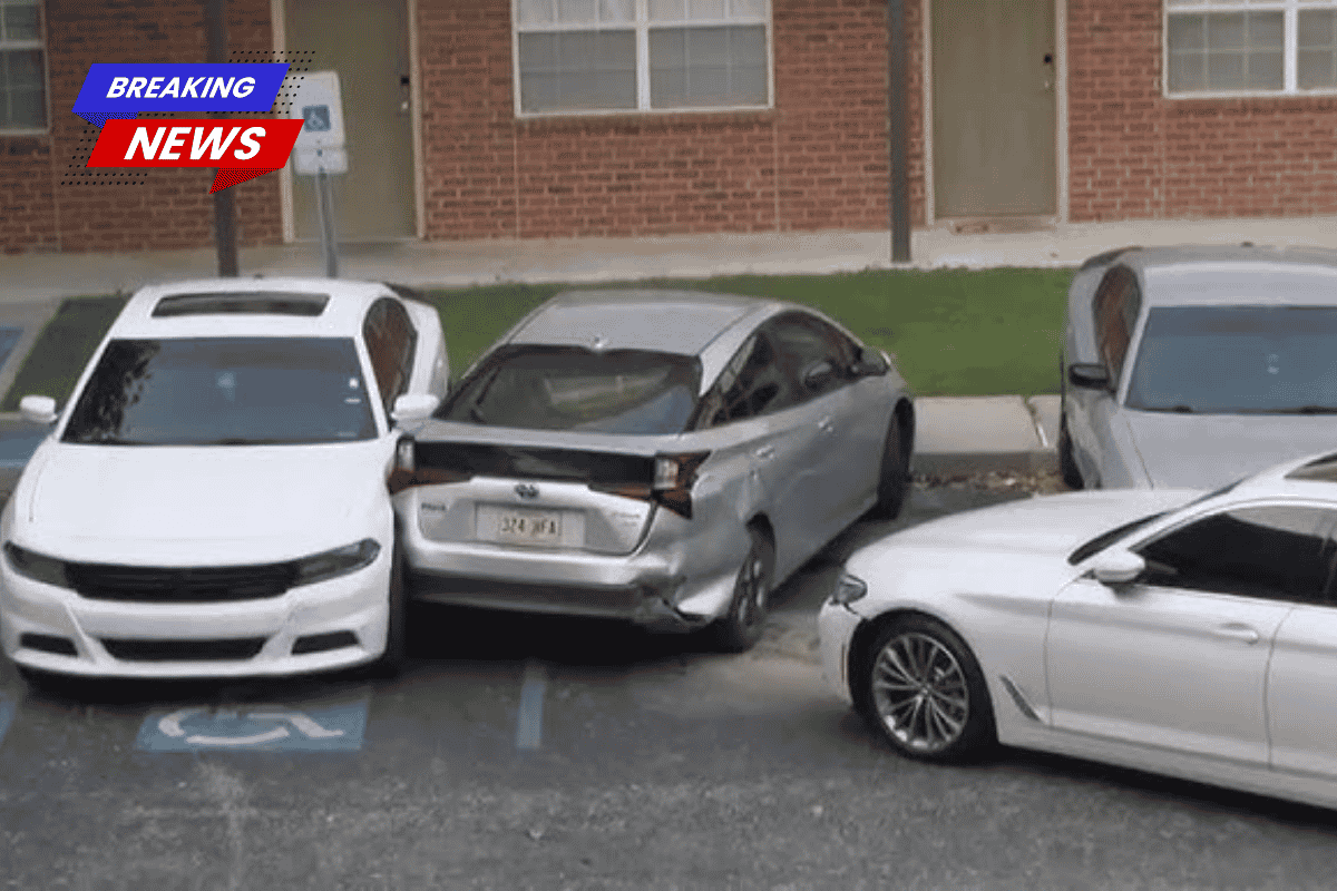 A woman was detained during a multi-vehicle crash at the Lafayette apartment complex