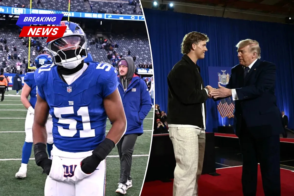 After criticising quarterback Jaxson Dart for introducing President Trump at a rally, Giants' Abdul Carter says he is 'good' with him