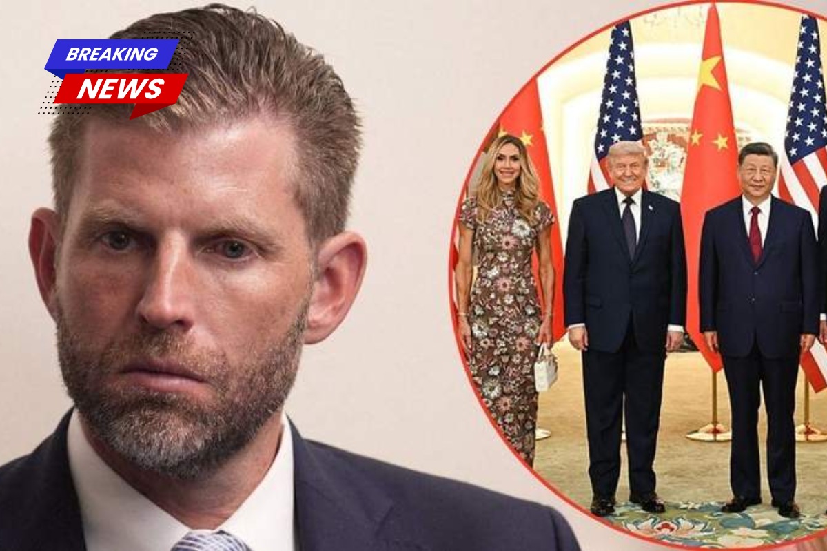 Eric Trump's Presence with Father During China State Visit Branded a 'Major National Security Scandal' — As President's Son Ripped for Boasting About Trip With Selfie
