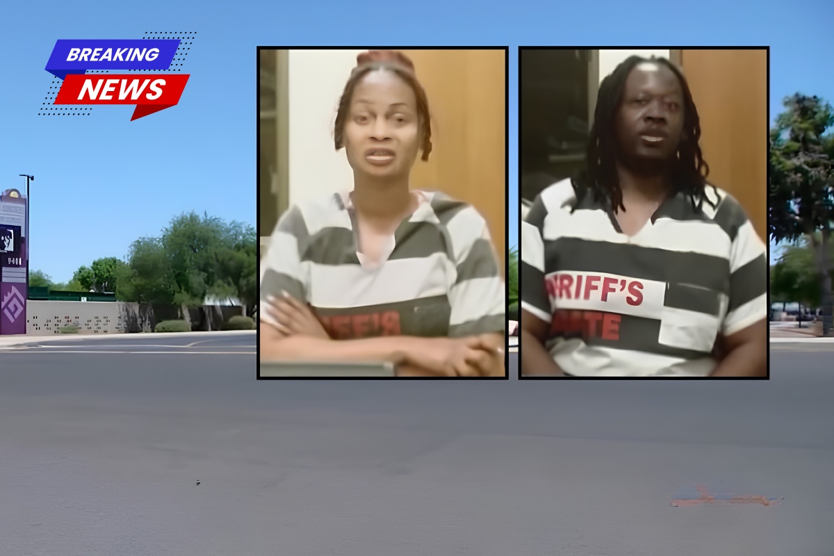 Police say a juvenile jail officer and his wife used duty handcuffs and a tree branch to show their stepson 'what happens to bad kids' after he misbehaved on the school bus