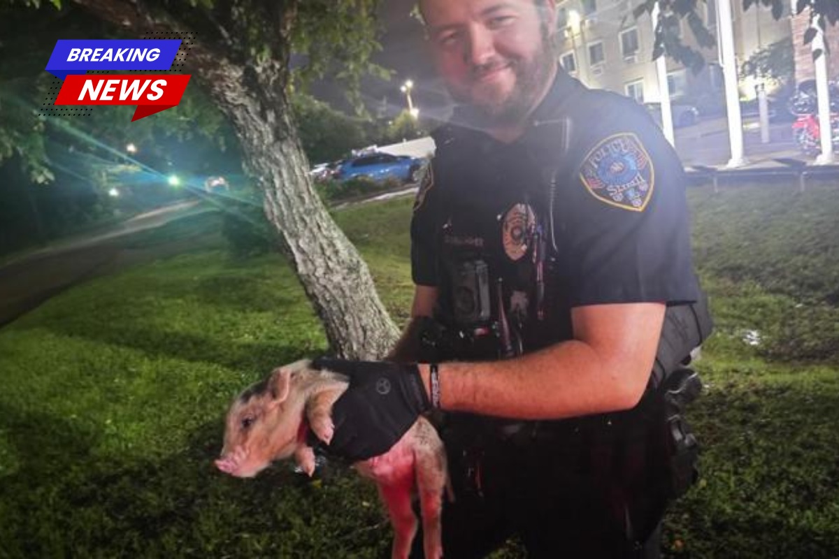Slidell officers respond to an unusual call after a piglet is discovered roaming the hotel property