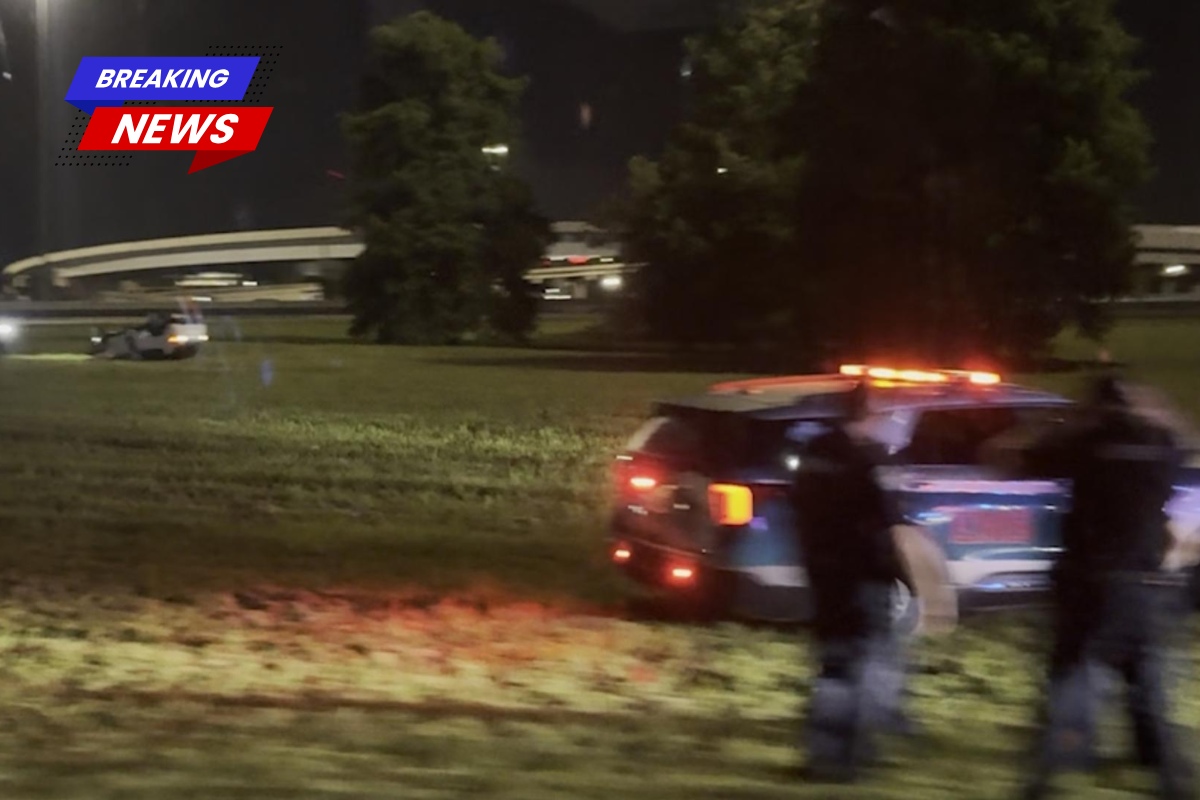 The chase in Metairie ends with an overturned car on the Causeway Blvd off-ramp, according to JPSO