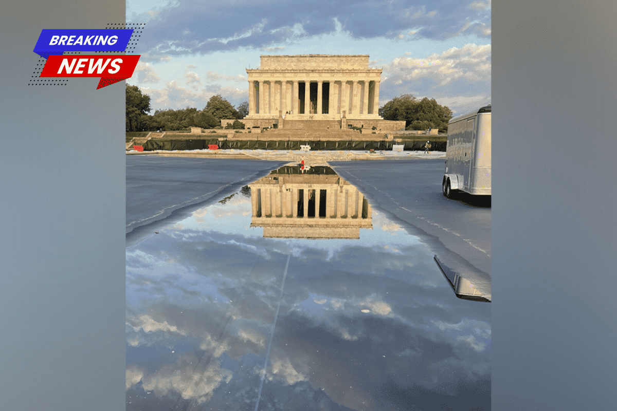 Trump shares magnificent photographs of the Lincoln Memorial Reflecting Pool renovation, saying the project is ahead of schedule
