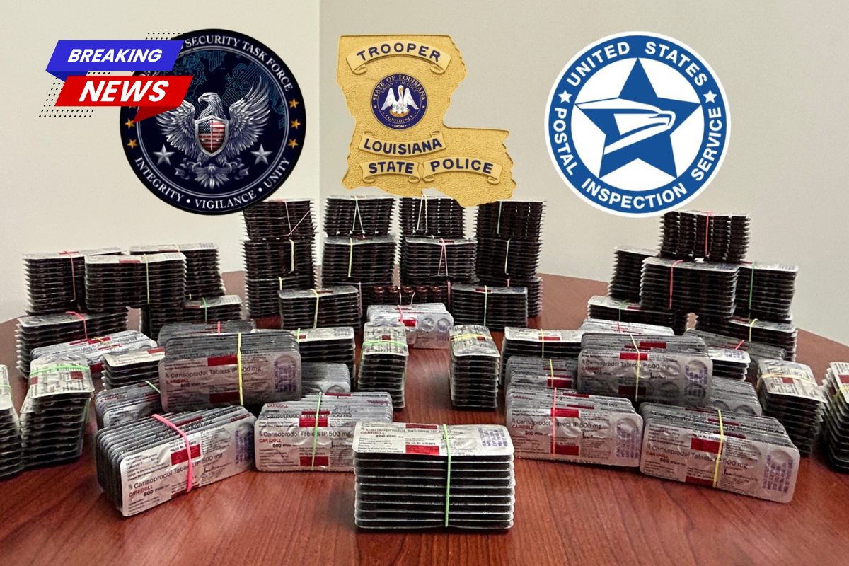 According to the LSP, a Metairie man imported large quantities of illegal muscle relaxers and threw units out the window during the raid