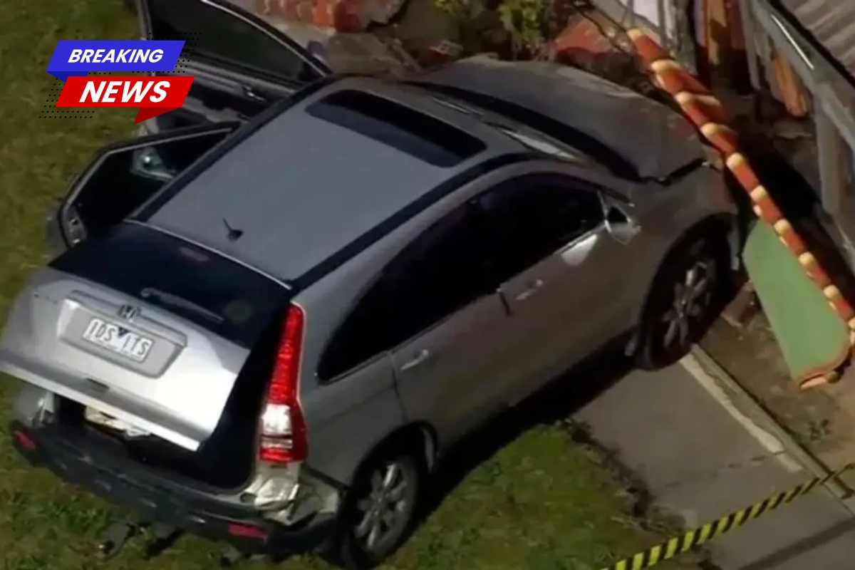 Knifeman who stabbed cousin and sister after crashing car into home is the subject of a manhunt, and the culprit is still at large